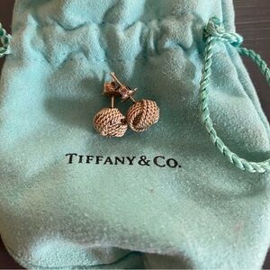 Tiffany silver knot stud earrings